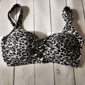 Leopard Print Bikini Top